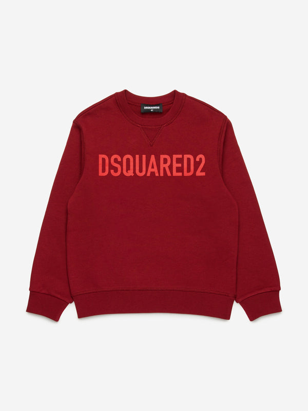 Dsquared2 Kids Logo Sweatshirt in Red