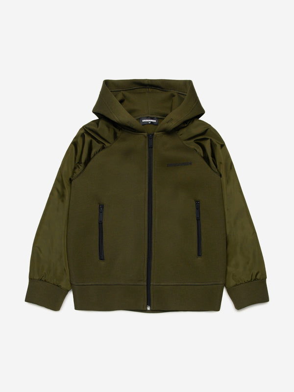 Dsquared2 Kids Zip Up Top in Green