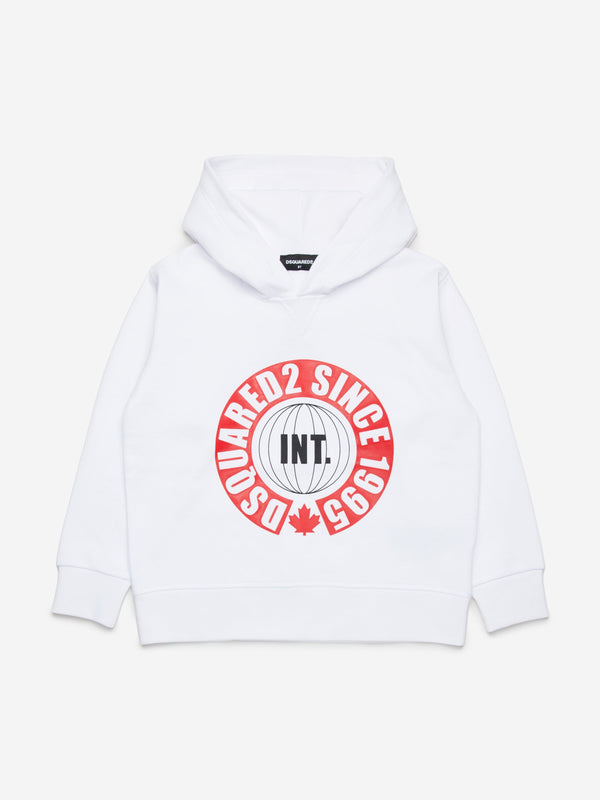 Dsquared2 Kids Logo Hoodie in White