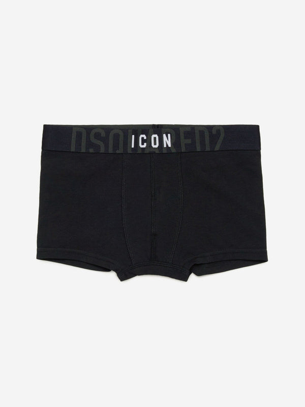 Dsquared2 Boys Logo Boxer Shorts in Black