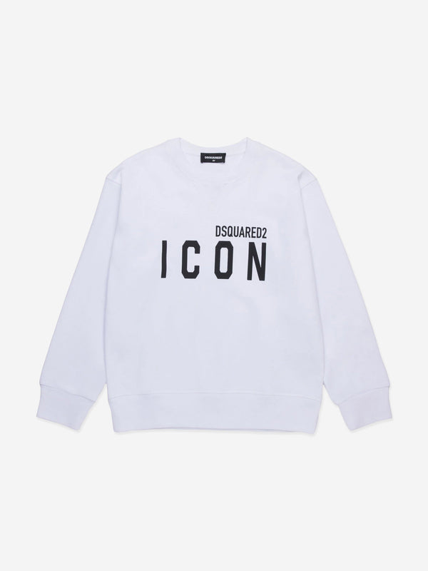 Dsquared2 Kids Icon Logo Sweatshirt in White