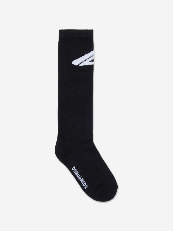 Dsquared2 Kids Icon Logo Socks in Black