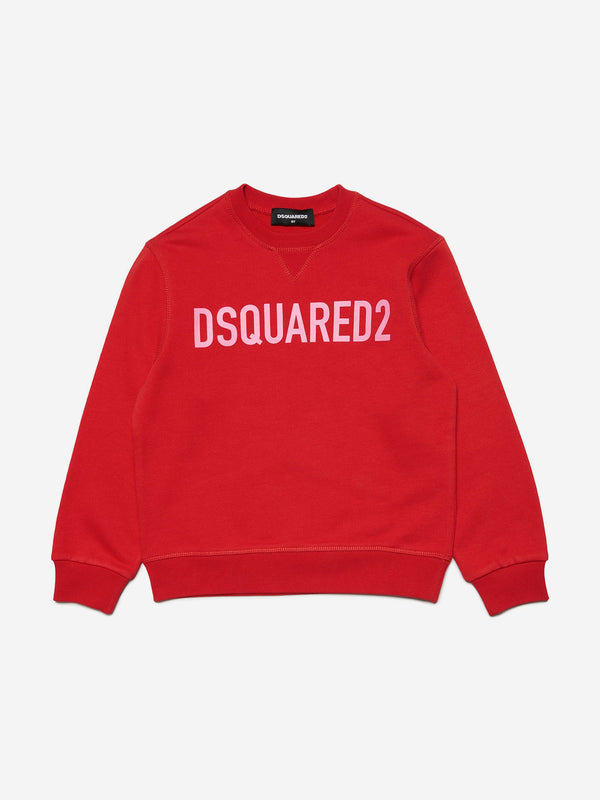 Dsquared2 Kids Logo Sweatshirt in Red