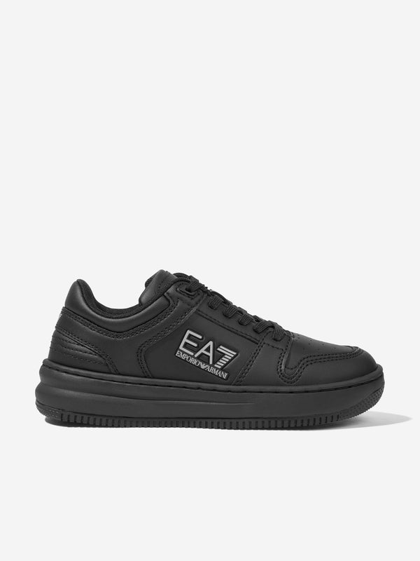 EA7 Emporio Armani Kids Logo Trainers in Black