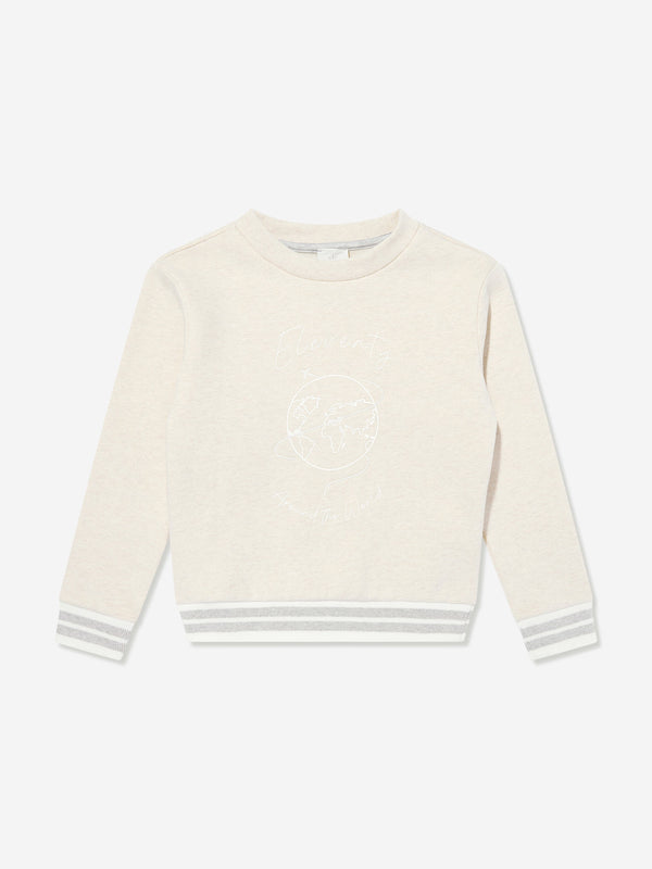 Eleventy Boys Around The World Sweatshirt in Beige