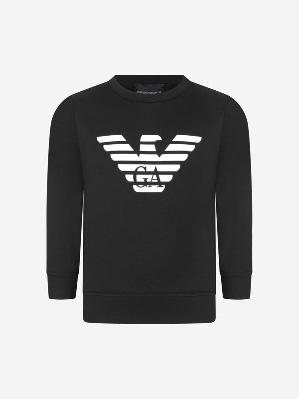 Emporio Armani Boys Cotton Blend Logo Sweatshirt