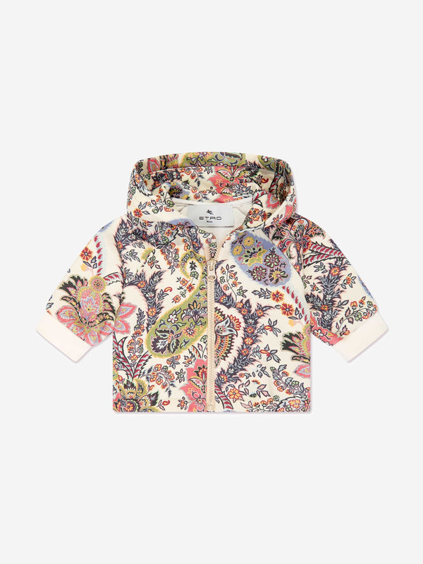 Etro Baby Girls Paisley Zip Up Top in Multicolour