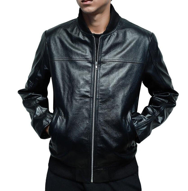 Black bomber jacket for men
