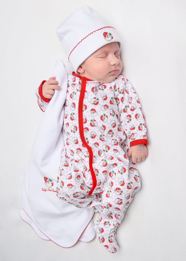 Magnolia Baby Baby Winking Santa Babygrow in Red