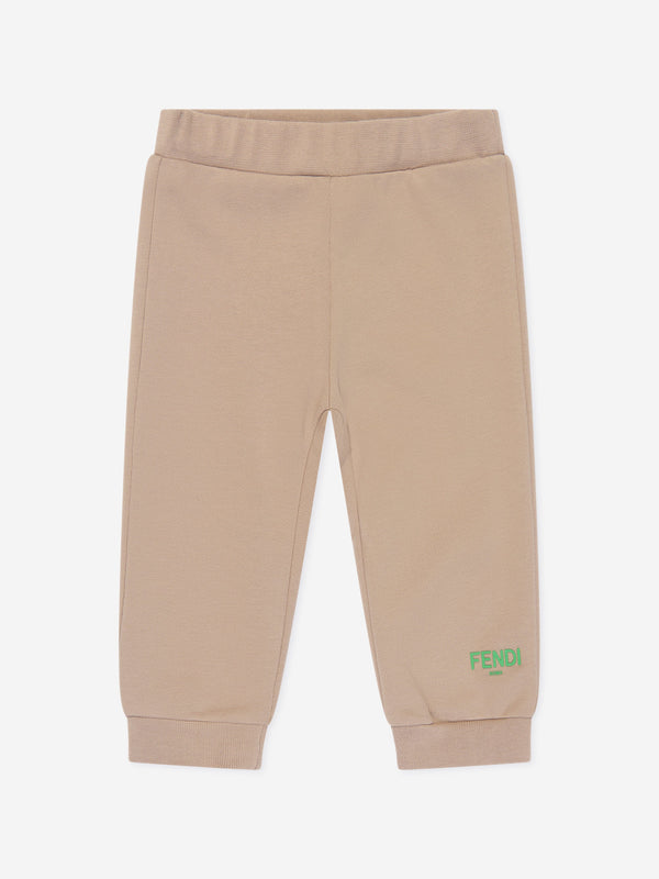 Fendi Baby Logo Joggers in Beige