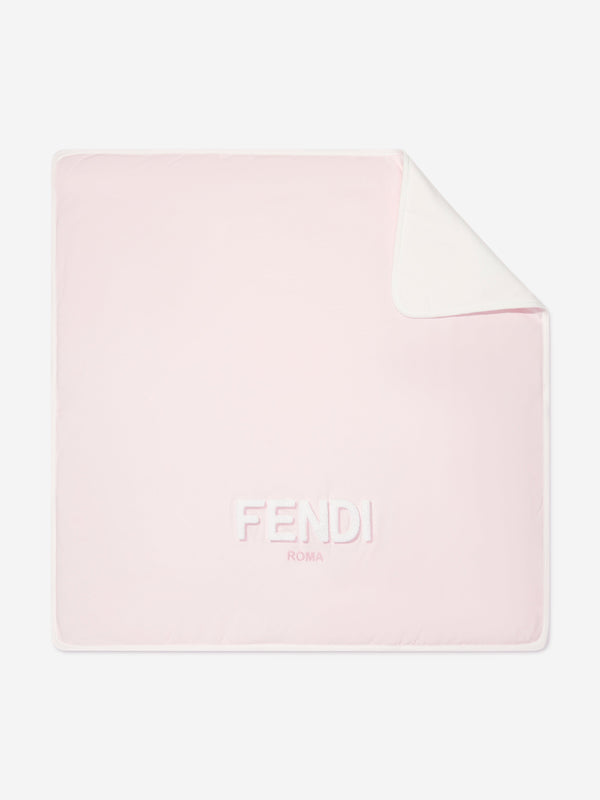 Fendi Baby Girls Logo Blanket in Pink