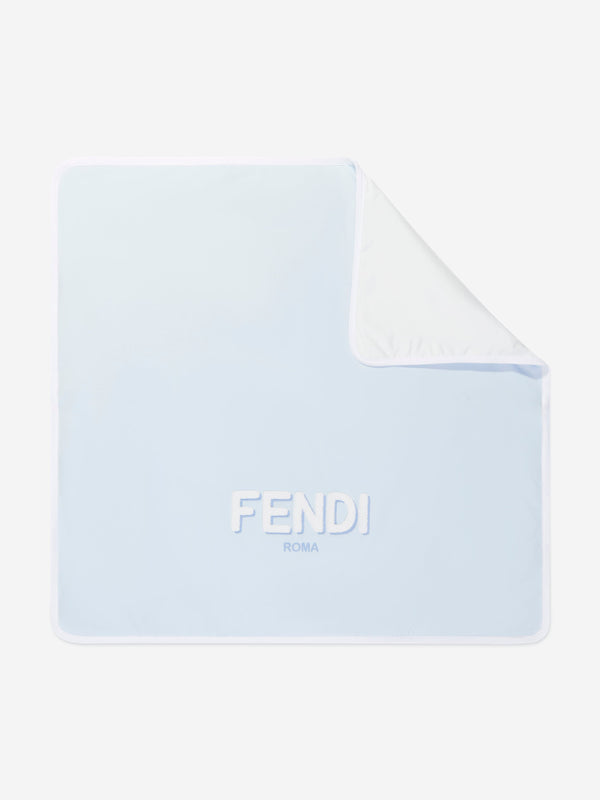 Fendi Baby Boys Logo Blanket in Blue