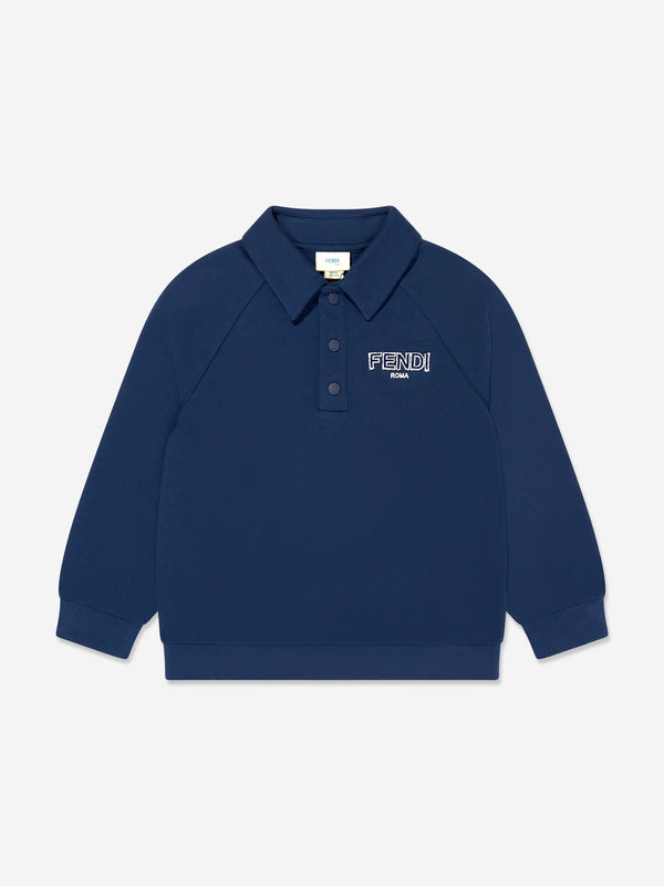 Boys Logo Sweatshirt in Navy