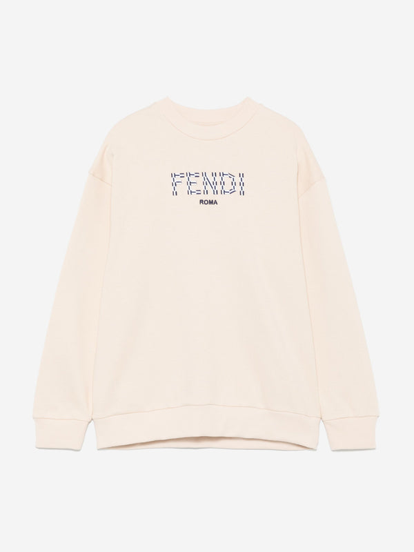 Boys Logo Sweatshirt in Beige