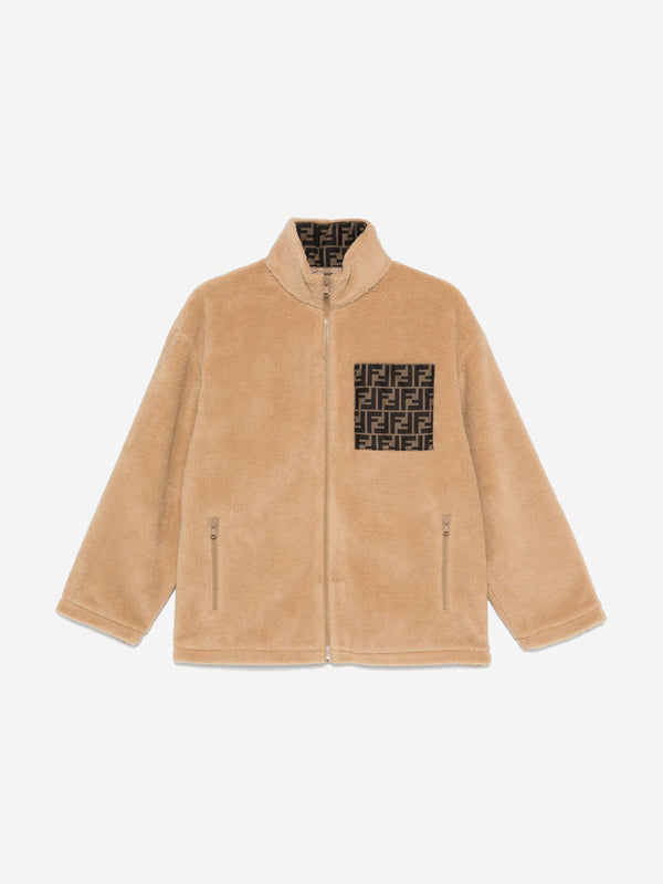 Kids Teddy Jacket in Beige