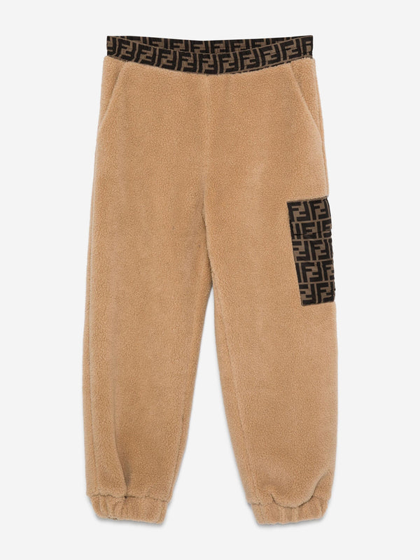 Kids Teddy Joggers in Beige