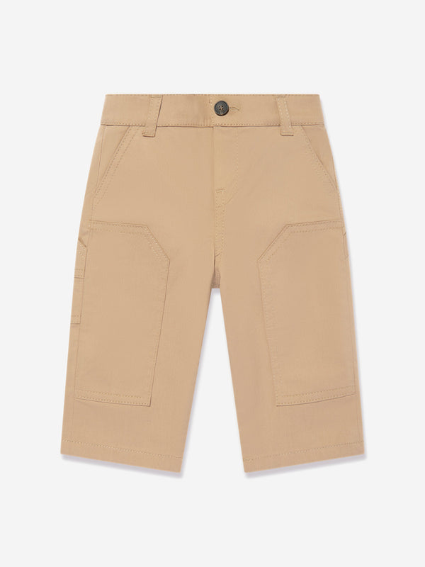 Fendi Baby Boys Gabardine Trousers in Beige