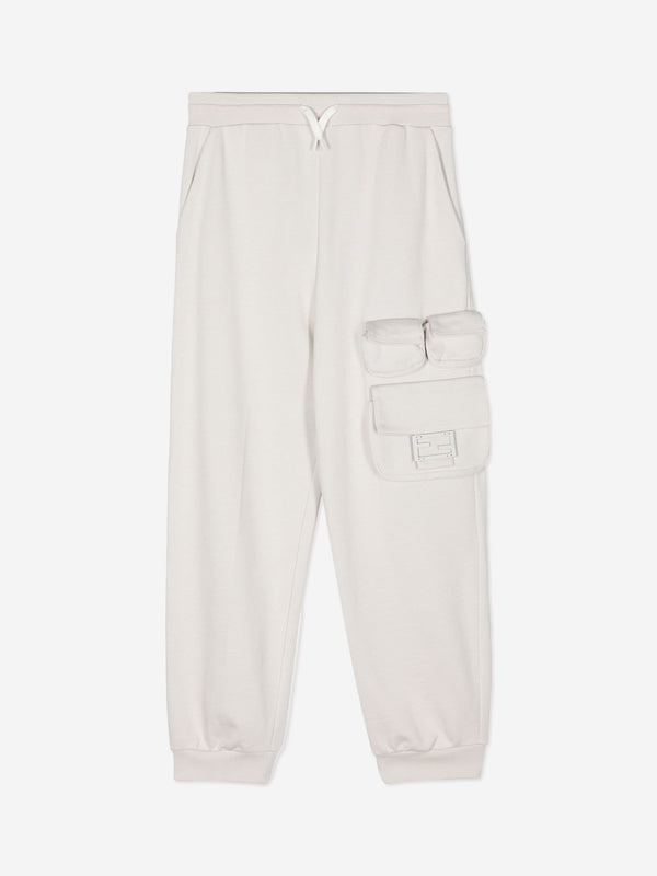 Fendi Boys Caro Joggers in Ivory