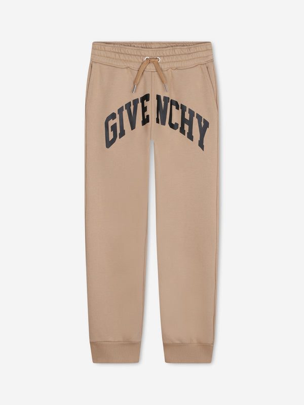 Givenchy Boys Logo Joggers in Beige