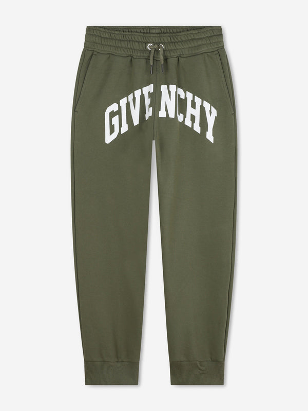 Givenchy Boys Logo Joggers in Green