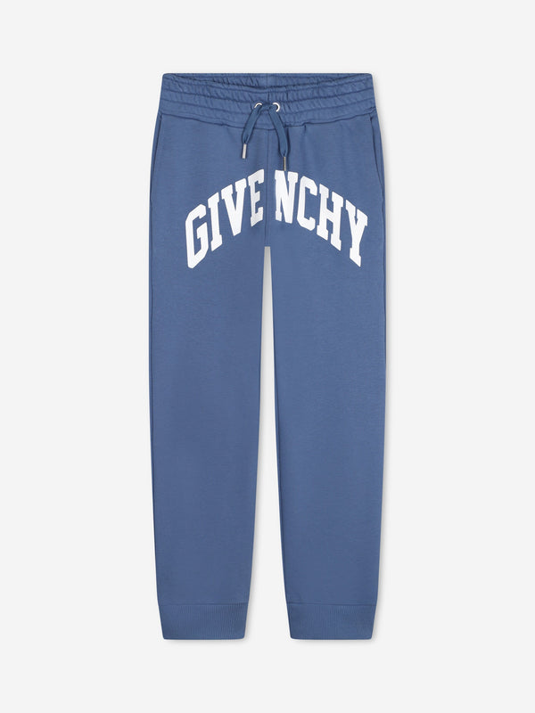 Givenchy Boys Logo Joggers in Blue