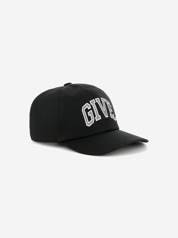 Boys Embroidered Logo Cap in Black