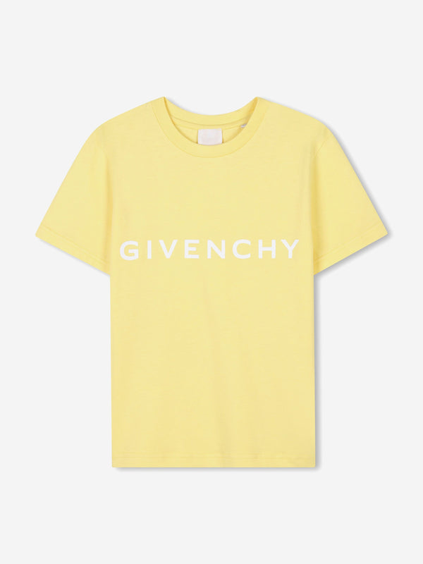 Kids Logo Print T-Shirt in Yellow