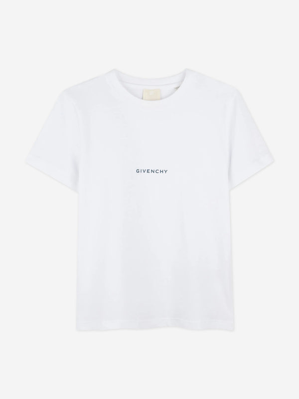 Boys Logo Print T-Shirt in White