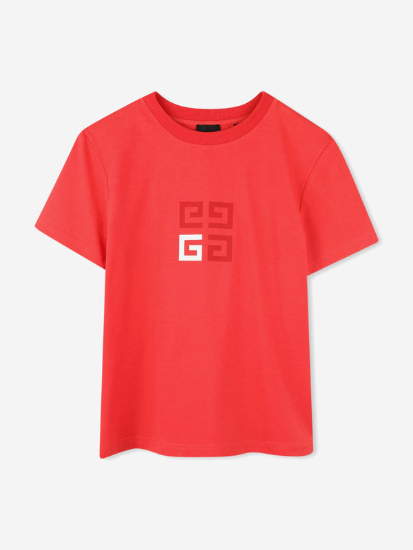 Boys 4G Logo T-Shirt in Red