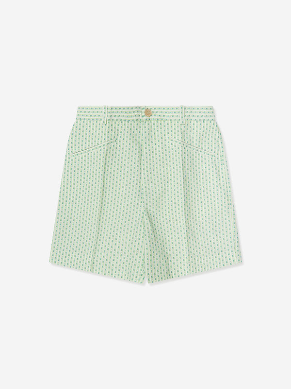 Gucci Boys Striped Bermuda Shorts in Green