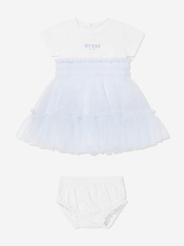 Baby Girls Dress with Knickers in White