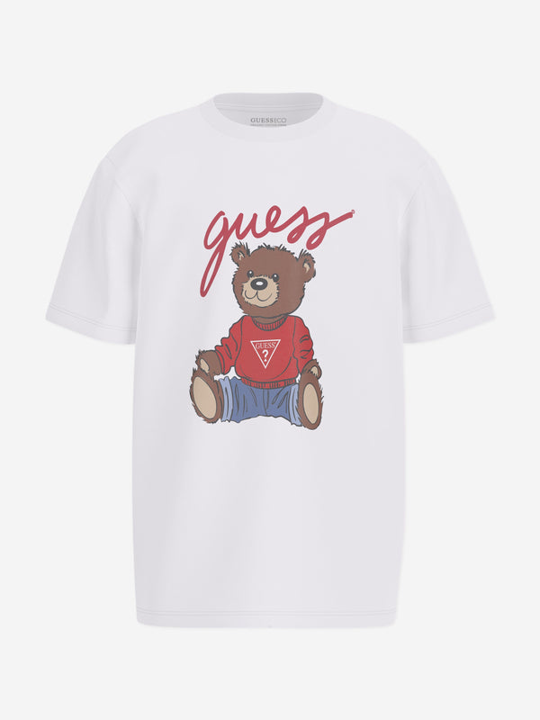 Kids Teddy Bear T-Shirt in White