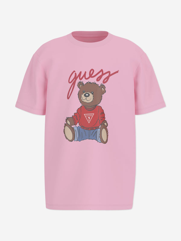 Girls Teddy Bear T-Shirt in Pink