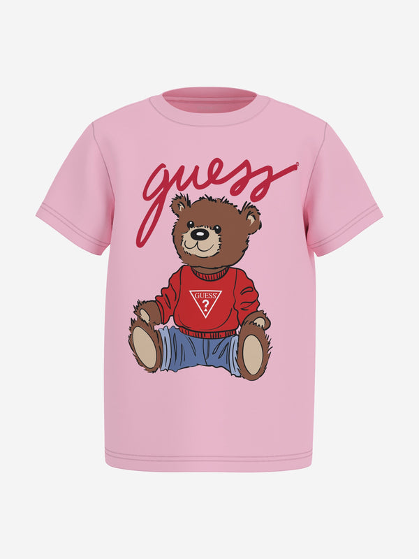 Girls Teddy Bear T-Shirt in Pink