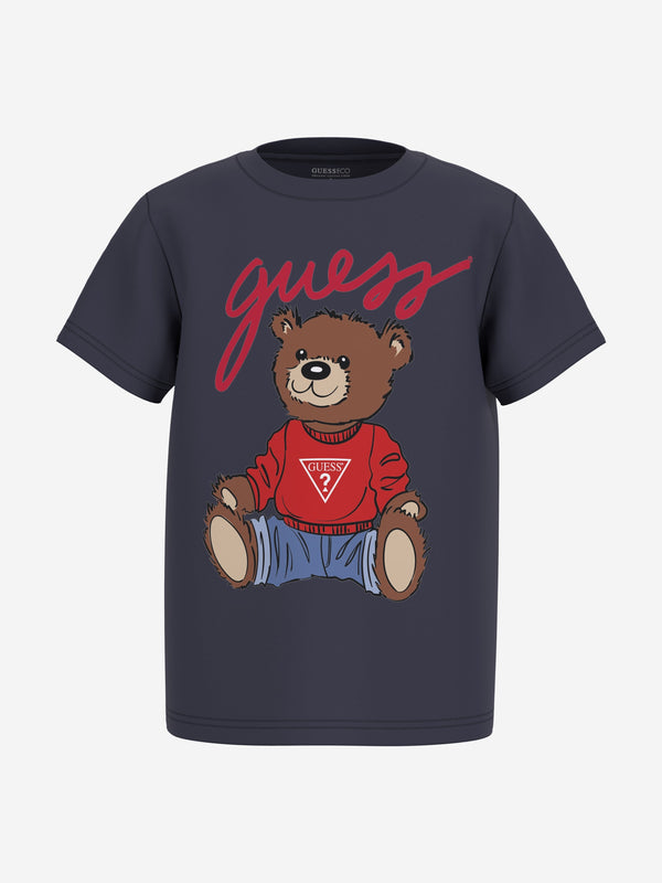 Kids Teddy Bear T-Shirt in Navy