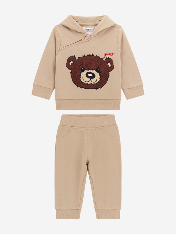 Baby Boys Bear Tracksuit in Beige