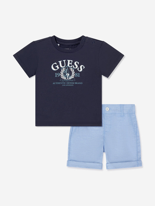 Baby Boys Short Set in Navy