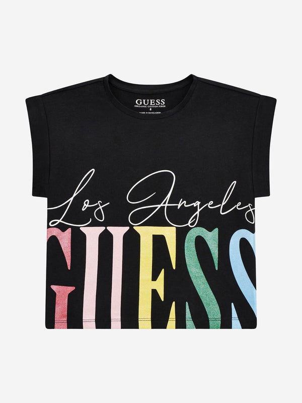 Girls L.A Logo T-Shirt in Black