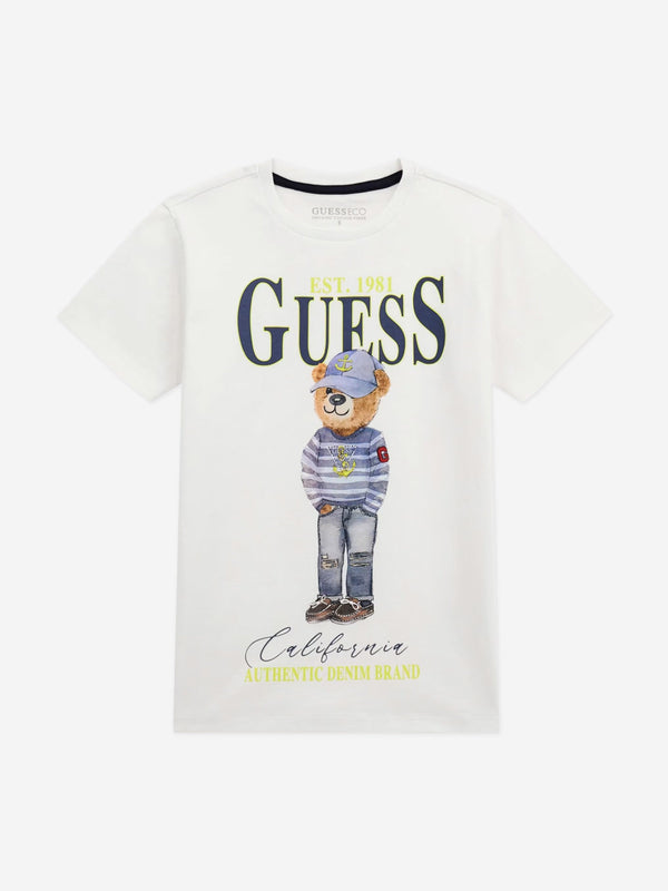 Boys Bear T-Shirt in White