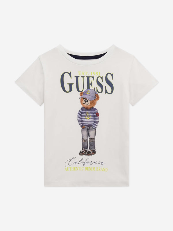 Boys Bear T-Shirt in White