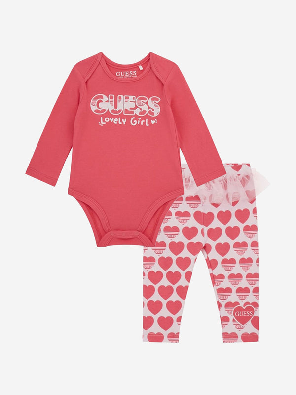 Baby Girls Bodysuit Set in Pink