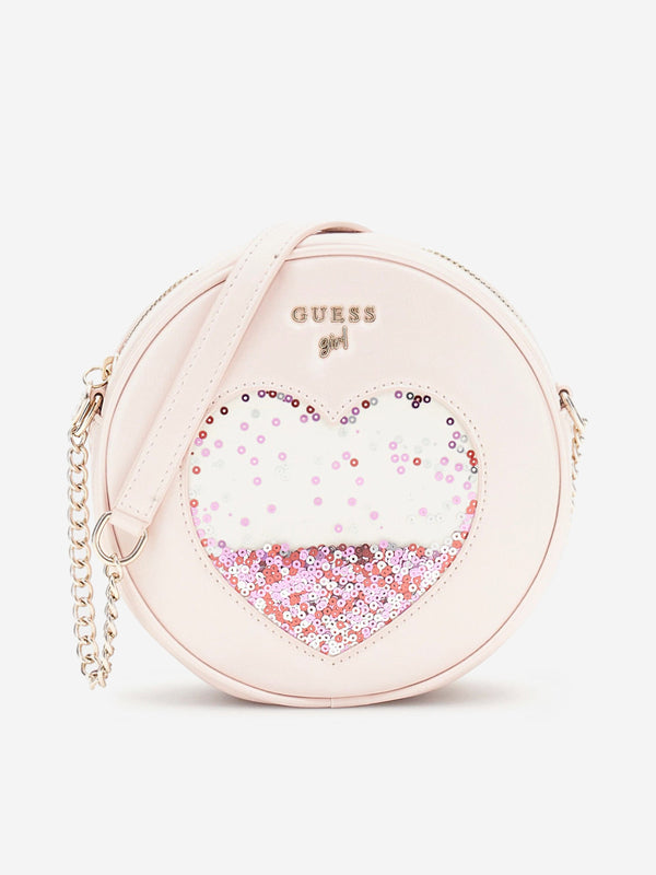 Girls Heart Circle Bag in Pink