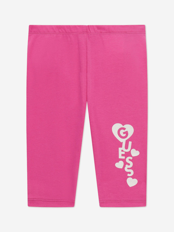 Girls Logo Leggings in Pink