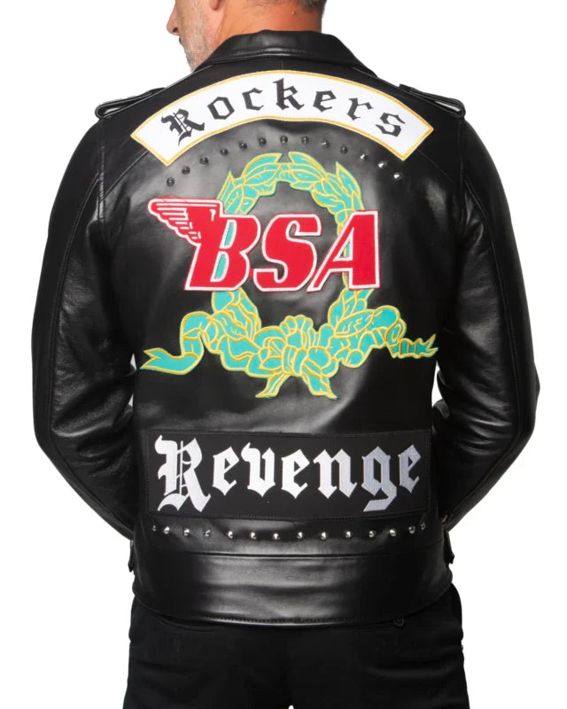 Retro biker jacket for men
