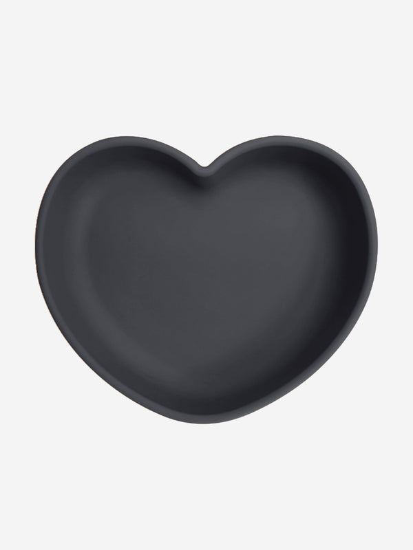 Bloom Bambini Silicone Heart Shaped Suction Plates in Grey