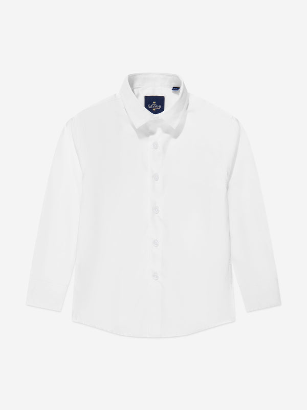 House Of Cavani Boys Miatti Long Sleeve Shirt in White