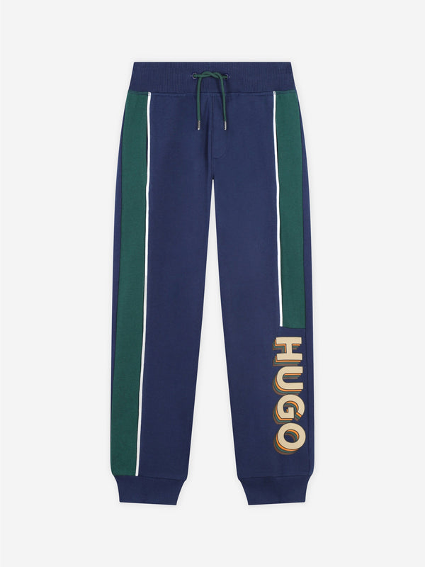 Hugo Boys Logo Joggers in Green