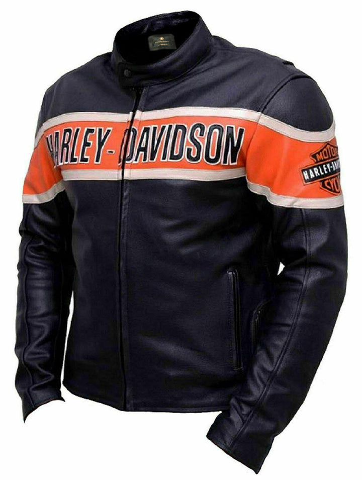 Genuine leather biker jacket
