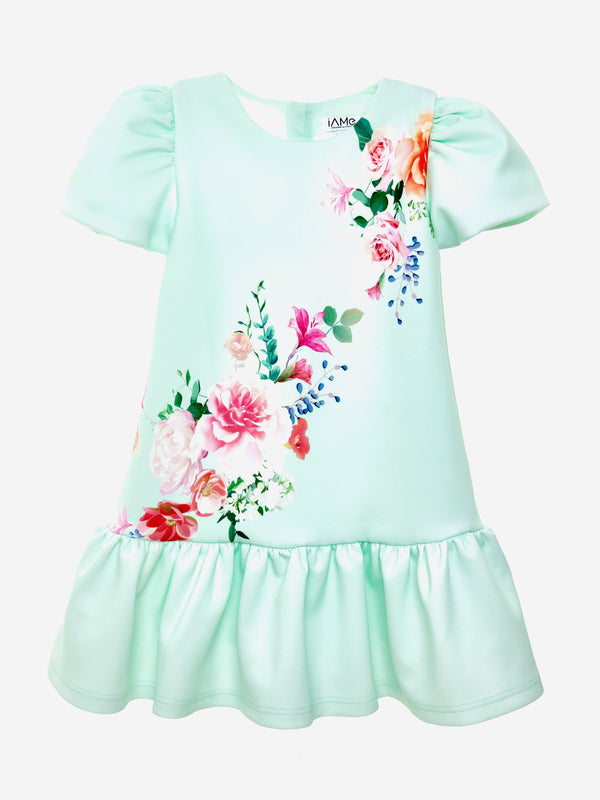 Girls Spring Breeze Dress in Green