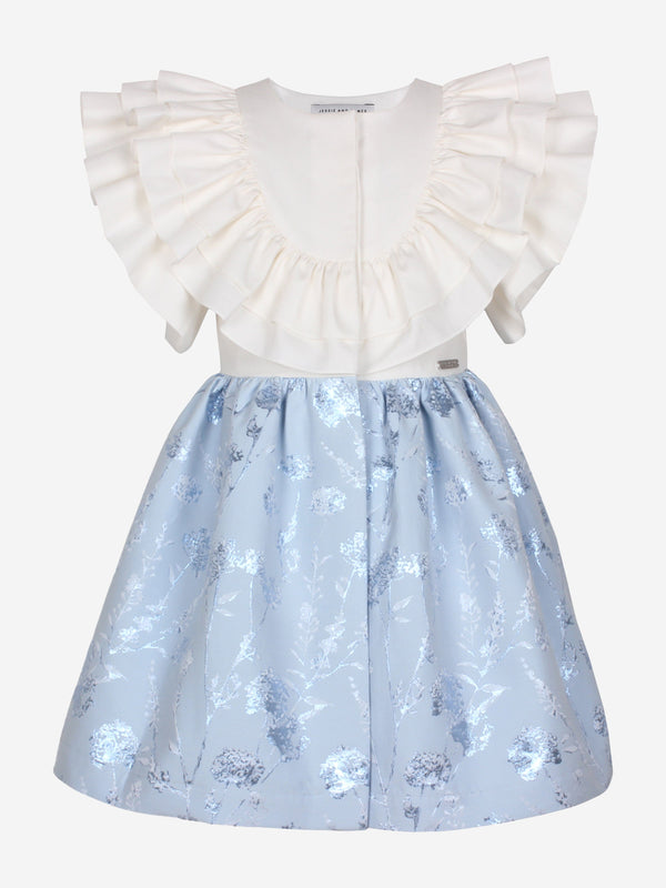 Jessie And James Girls Maude Dandelions Dress in Blue